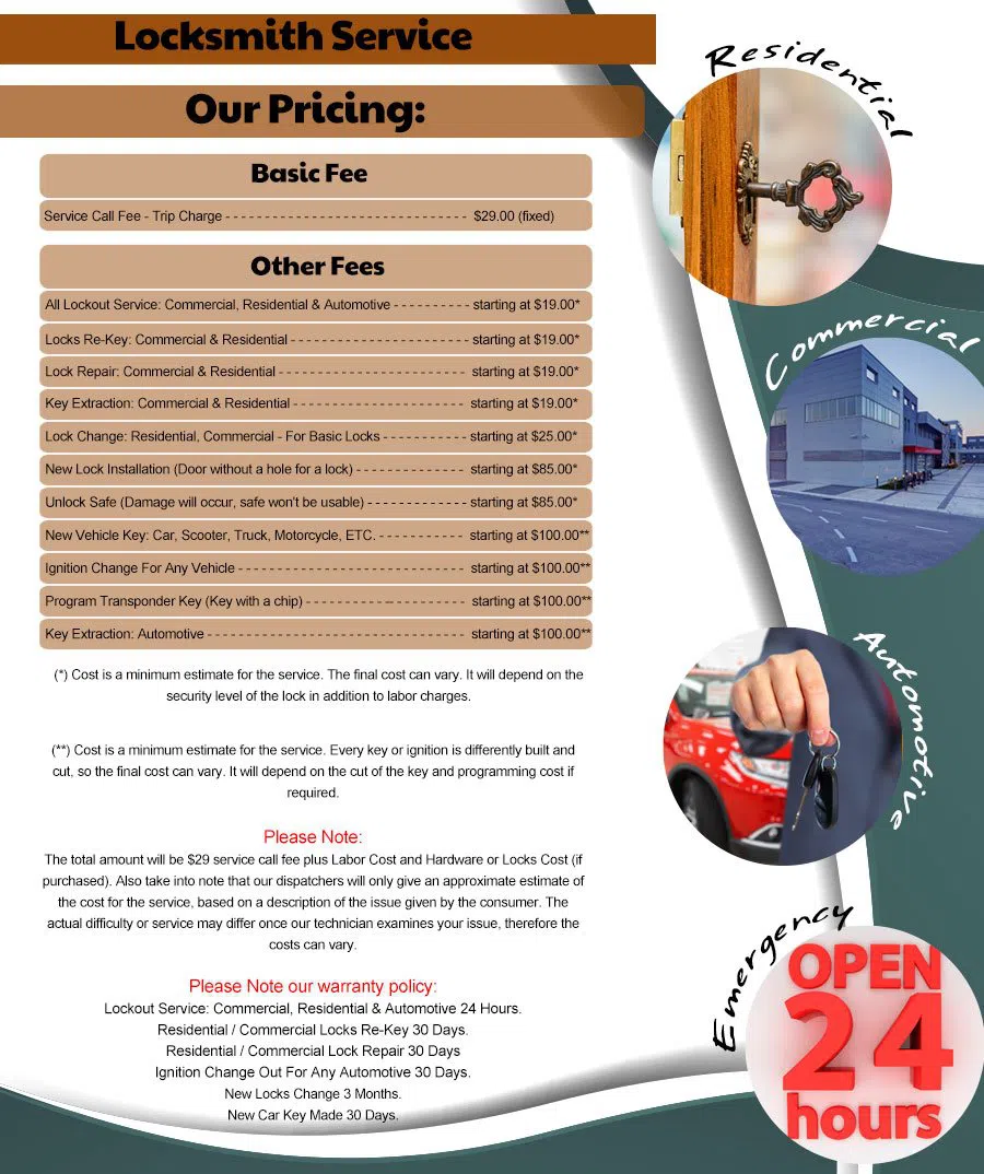 Fort Lauderdale City Locksmith Fort Lauderdale, FL 954-744-3795 - pricing